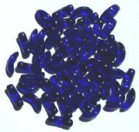50 10mm Cobalt Angel Wing Beads
